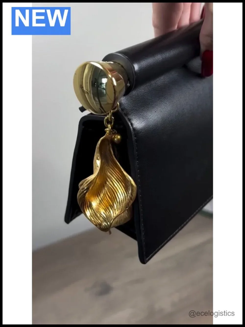 JW PEI Holly Metal Pendant Embellished Clutch Vegan Leather